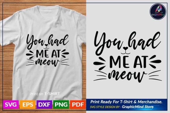 Cat T Shirt Design with Funny Meow Lette Review