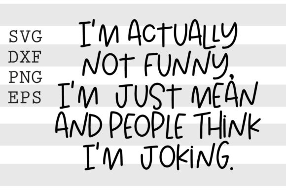 Im Actually Not Funny Im Just Mean ... Embroidery Review