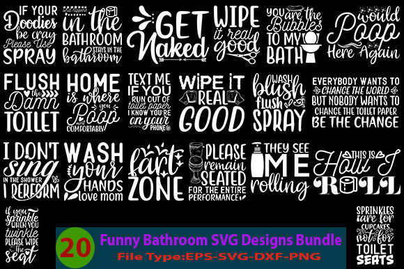 Review: Funny Bathroom Quotes Design Bundle